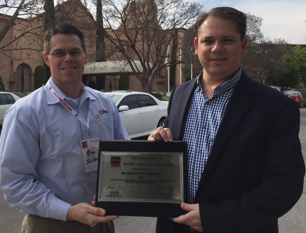 Rea Wire Receives Remy 2014 Quality Award for Excellence Rea